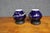 Pair of Japanese Cobalt Blue Porcelain Vases With Copper Overlay For Sale In Philadelphia - Image 6 of 12