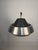 Space Age Pendant Lamp in Brushed Aluminium and Amber Pressed Glass, 1970s For Sale - Image 6 of 12