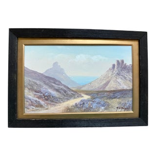 English Coastal Scene in Gouache by Listed Artist H W Hicks. Early 20th Century For Sale