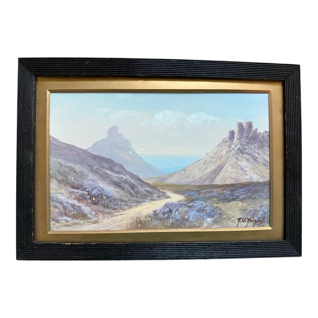 English Coastal Scene in Gouache by Listed Artist H W Hicks. Early 20th Century For Sale