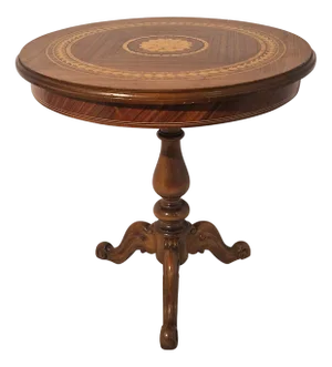 French Side Table with Inlaid Top, 1980s