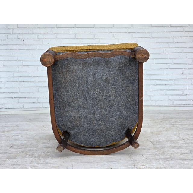 Danish Armchair in Green Furniture Wool and Oak Wood, 1960s For Sale - Image 17 of 18