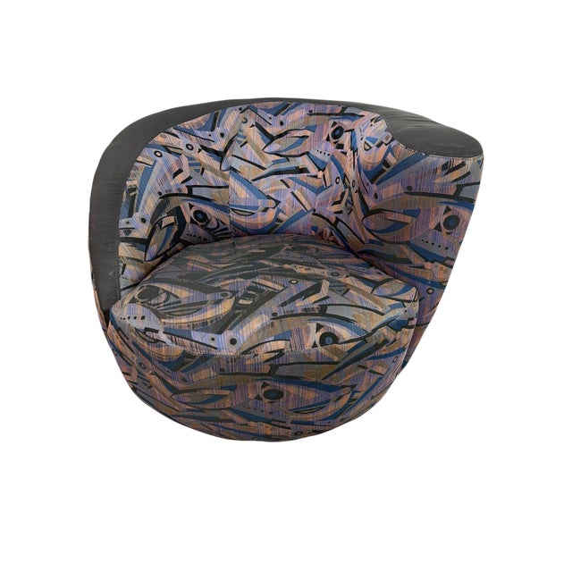 Weiman Post Modern Weiman Style Swivel Lounge Chairs - Set of 2 For Sale - Image 4 of 5