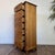 Vintage carved oak lingerie dresser by Oakwood Interiors, Versailles collection. Tall seven-drawer chest with carved oak...