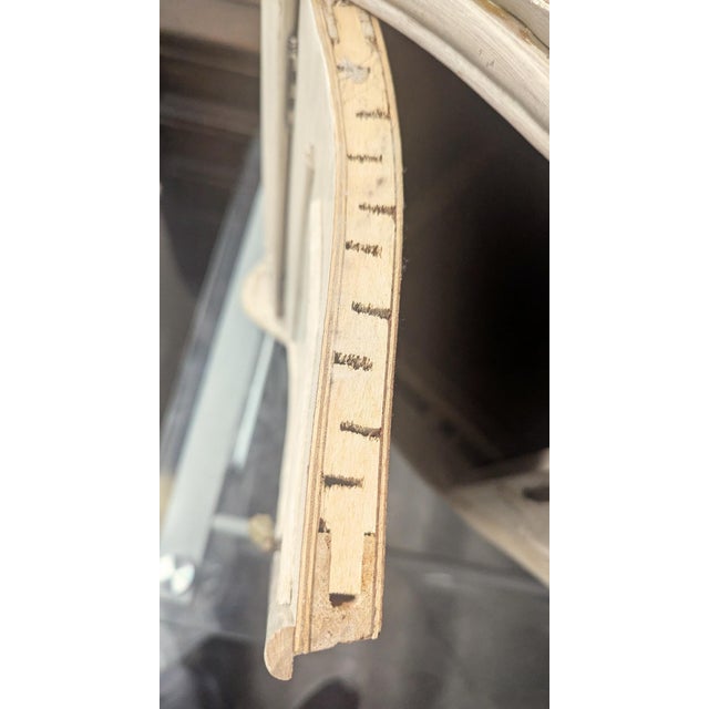 Antique Distressing Rustic French Provincial Style Table With Cabriolet Legs For Sale - Image 10 of 12