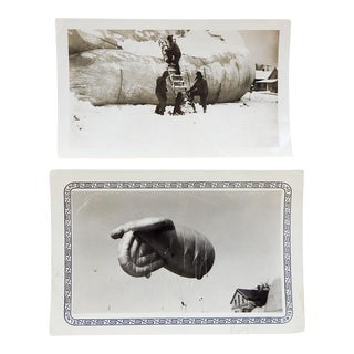 Vintage Snapshots Photos Kite Wwii Barrage Balloon - a Pair For Sale