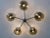 Mid-Century Modern Cinque Polished Chrome Smoky Glass Flush Mount by Fabio Ltd For Sale - Image 3 of 5