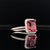 Diamond Tourmaline Rubellite Ring 6.5 18k Gold 3.11 TCW Certified For Sale - Image 9 of 13