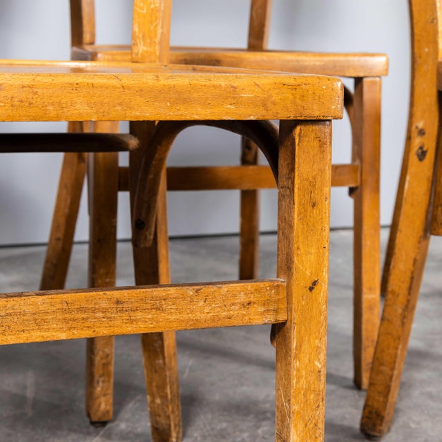 Wood Vintage French Dining Chairs, 1950s, Set of 6 For Sale - Image 7 of 13