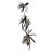1970s Brutalist Metal Botanical Floor Sculpture in Fesco Planter Jansen Style For Sale