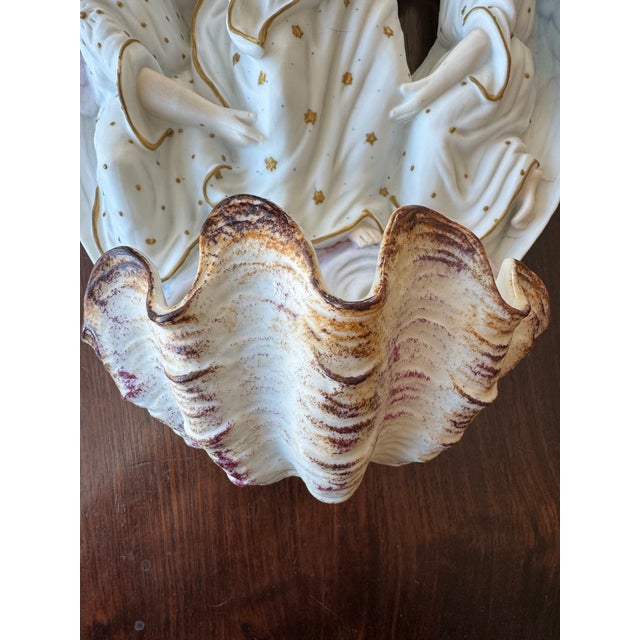 Gold Antique French Madonna and Angels Holy Water Font, Circa 19th Century For Sale - Image 8 of 9