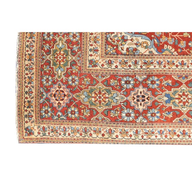 Antique Mohtasham Kashan Rug 4'5'' x 7'3'' For Sale - Image 10 of 12