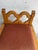 Charming set of three rustic wooden stools from the 1970s, including one stool with decorative backrest. The design is...