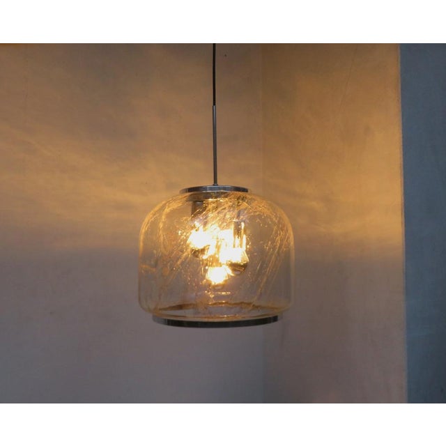 Metal Space Age Ceiling Lamp in Murano Glass & Aluminum from Doria, 1970s For Sale - Image 7 of 18