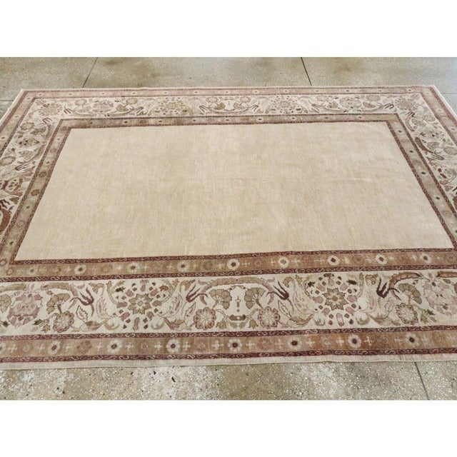 Sand Galerie Shabab Collection Early 20th Century Handmade Indian Agra Small Room Size Carpet For Sale - Image 8 of 10