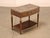 High Quality Two-Tier Walnut Console Table or Nightstand with Single Drawer and Fitted Marble Top