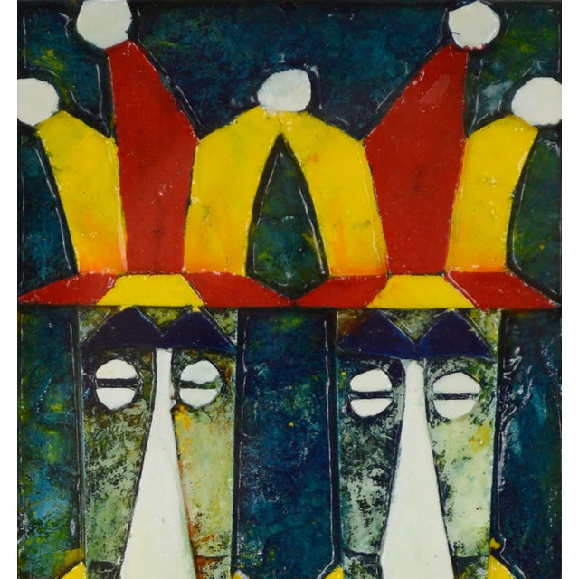 Late 20th Century "Fools" Carved Paper Relief Painting by Martin Ingley, Framed For Sale - Image 4 of 8