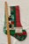Vintage 1999 Signed "Lw" Primitive Folk Art Patchwork Christmas Stocking With Cat Applique Excellent Condition For Sale - Image 4 of 11