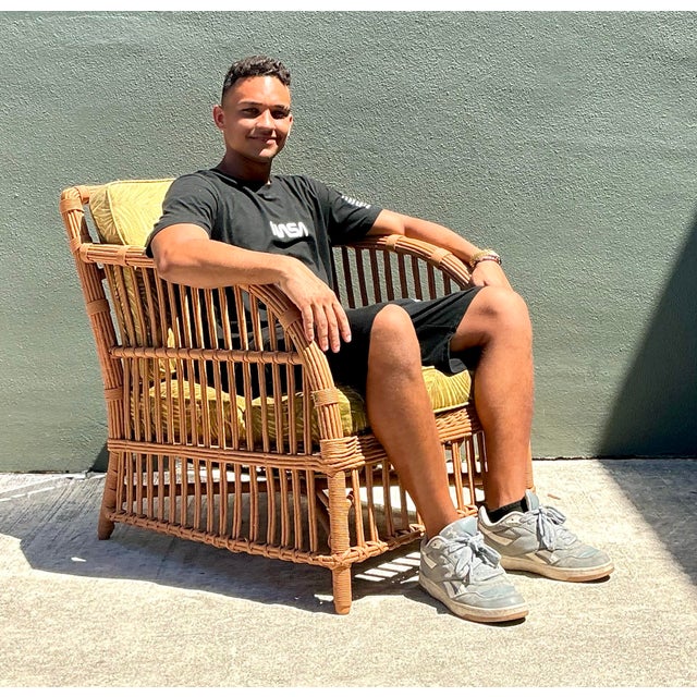 Vintage Stick Rattan Lounge Chairs - A Pair For Sale - Image 12 of 12