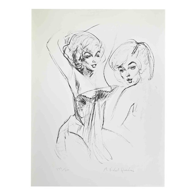 Alejo Vidal-Quadras, Double Marilyn, Lithograph, Mid-20th Century For Sale