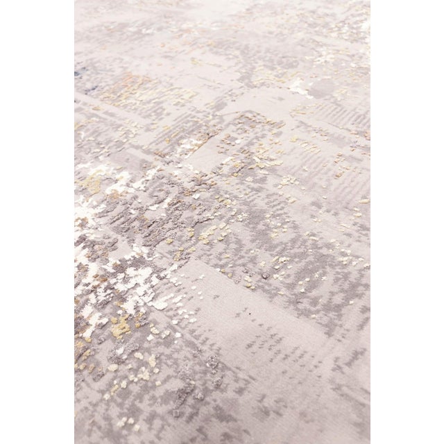 Pasargad Home Modern Beige Silk & Wool Area Rug- 9' 2" X 12' 3" For Sale In New York - Image 6 of 7