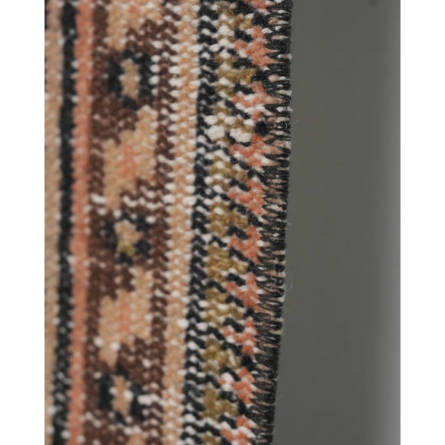 Orange 1970s Vintage Handmade Wool Cotton Orange Area Rug For Sale - Image 8 of 12
