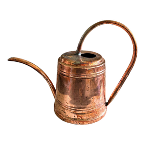 Vintage Turkish Copper Watering Can With Sculptural Handle