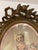 Cream Antique Papier Peint Garden Scene in a Water-Gilded Wood Frame For Sale - Image 8 of 13