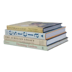 Decorative Books - Buttercream Coffee Table Stack - 4 Cream Books