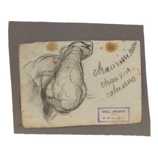 Luigi Galli, Chauvinism, 19th Century, Pencil on Paper For Sale
