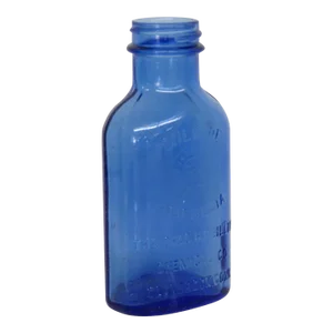 Chas H Phillips Chemical Co Milk of Magnesia Blue Glass Bottle