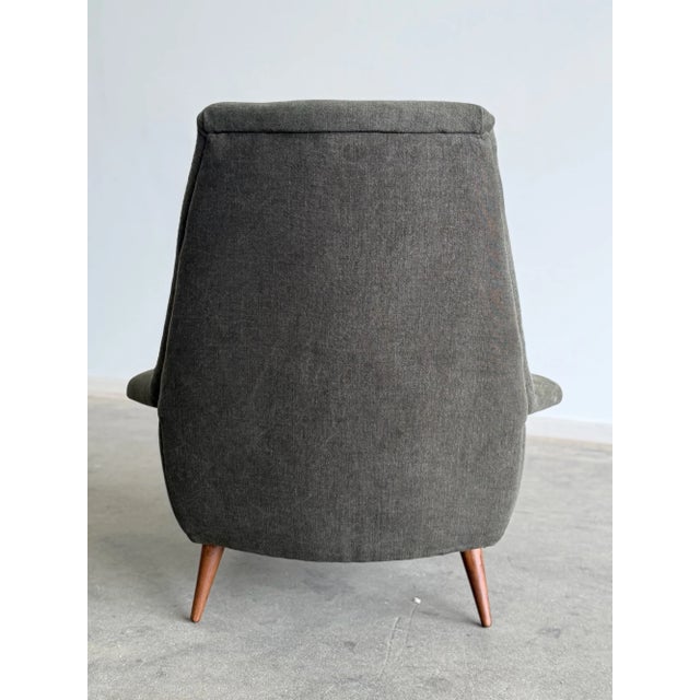 1960s Danish Modern High Back Lounge Chair For Sale - Image 4 of 11