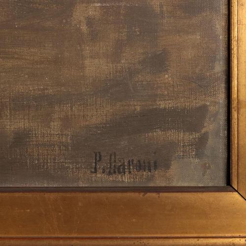 Paolo Baroni, Landscape, Oil on Canvas, Framed For Sale - Image 8 of 14