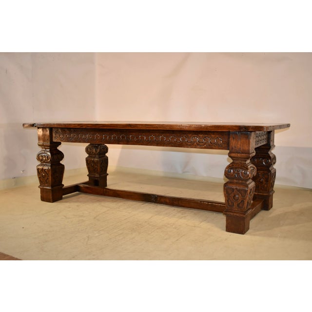 English 16th Century Period Elizabethan Carved Table of Substantial Size For Sale - Image 3 of 12