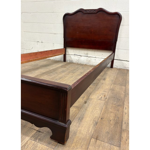 Wood Vintage Huntley Furniture Twin Size French Provincial Country French Style Bed For Sale - Image 7 of 13