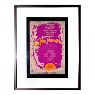 Original 1977 "No, No Nanette" Musical Theater Window Card Poster For Sale