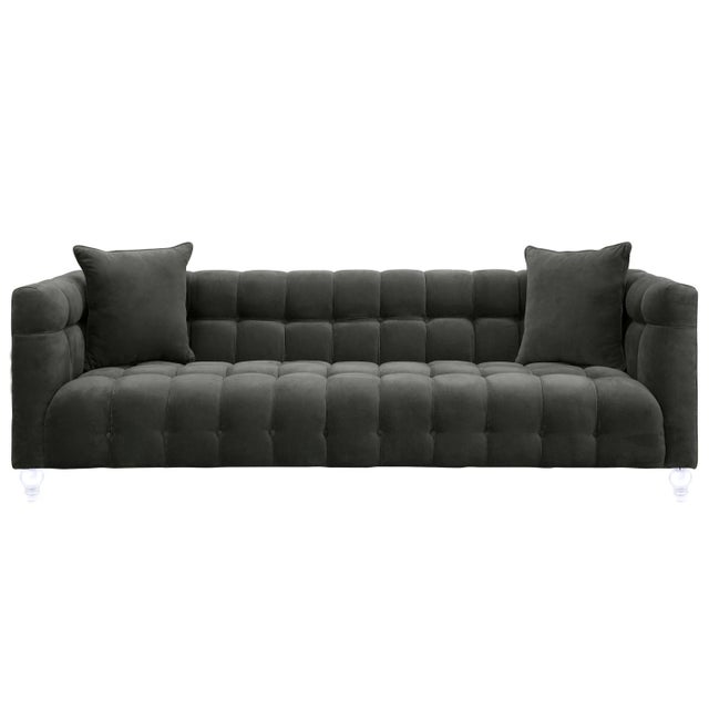 Textile Bea Grey Velvet Sofa For Sale - Image 7 of 7