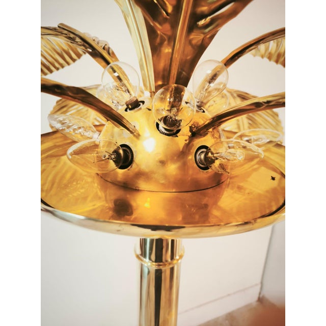 Brass 12-Light Palm Floor Lamp, 1970s For Sale - Image 4 of 18
