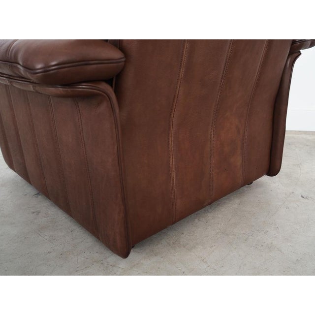 Swiss Brown Leather Armchair from de Sede, 1970s For Sale - Image 13 of 18