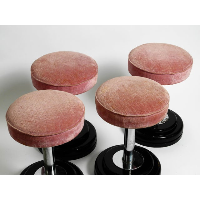 Vintage Art Deco Stools, 1950s, Set of 4 For Sale - Image 17 of 18