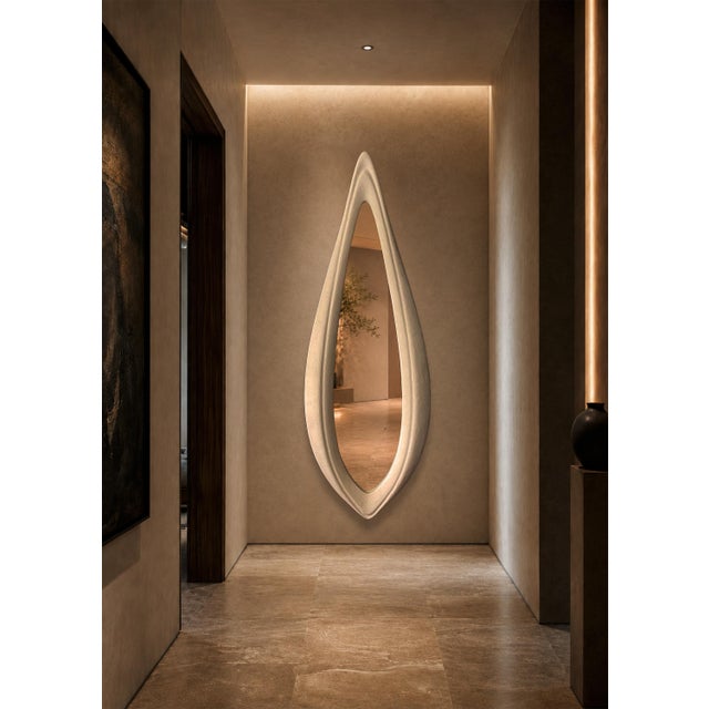 Alabaster Mirror No. 2 - Sculptural Wall Object For Sale - Image 8 of 8