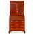 AMERICAN CHIPPENDALE CHERRY SECRETARY DESK AND BOOKCASE With "American Independence" leather faux-bookends Probably...