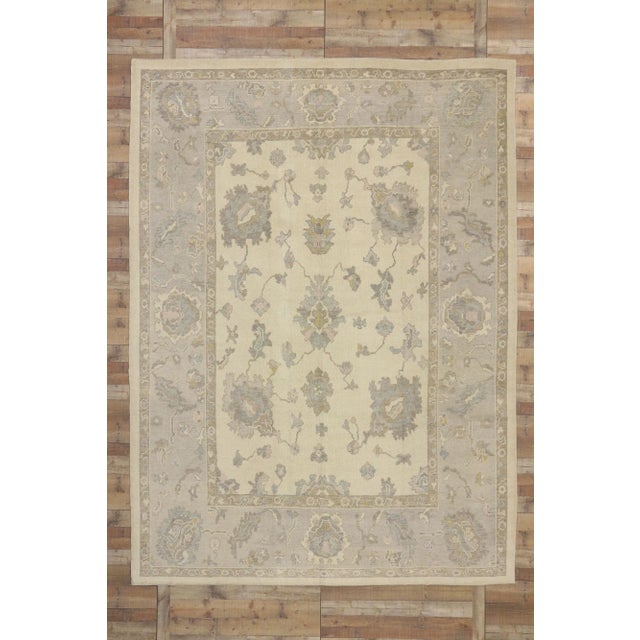 Turkish Oushak Rug - 09'06 X 12'11 For Sale In Dallas - Image 6 of 8
