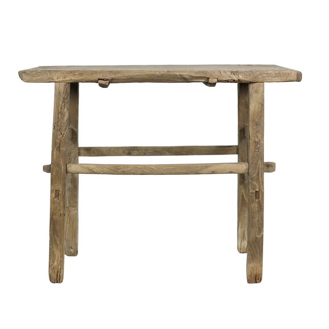 Matthew Izzo Home Small Reclaimed Solid Wood Village Console For Sale In New York - Image 6 of 6