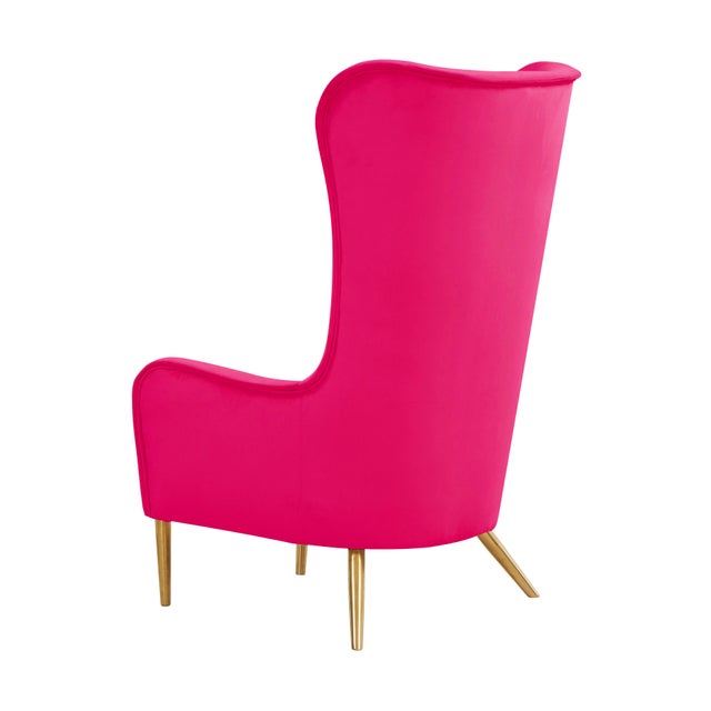 Ethan Hot Pink Velvet Tall Chair Chairish