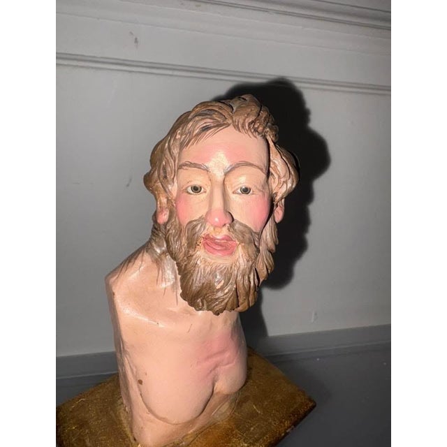 Glass Christ Bust, 1920s For Sale - Image 6 of 9