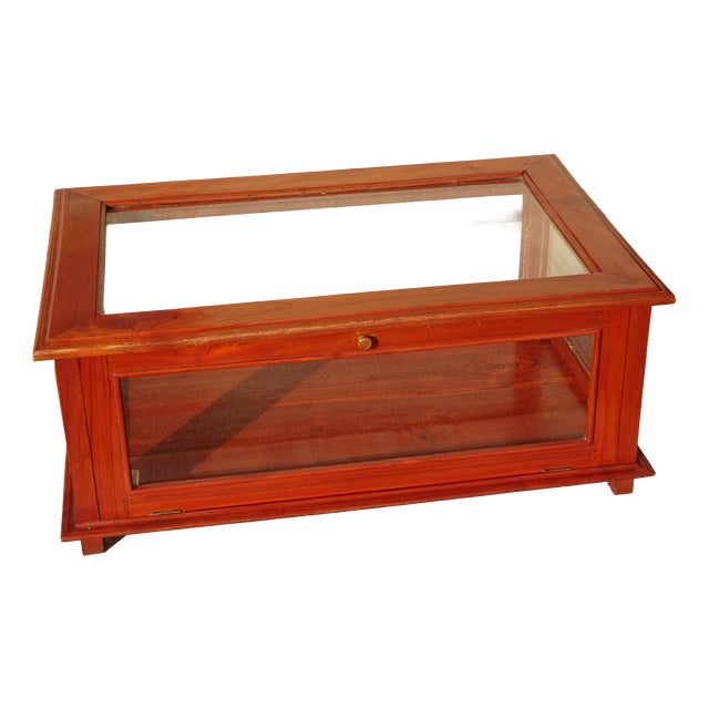 Display Cabinet with Exotic Wood Structure For Sale