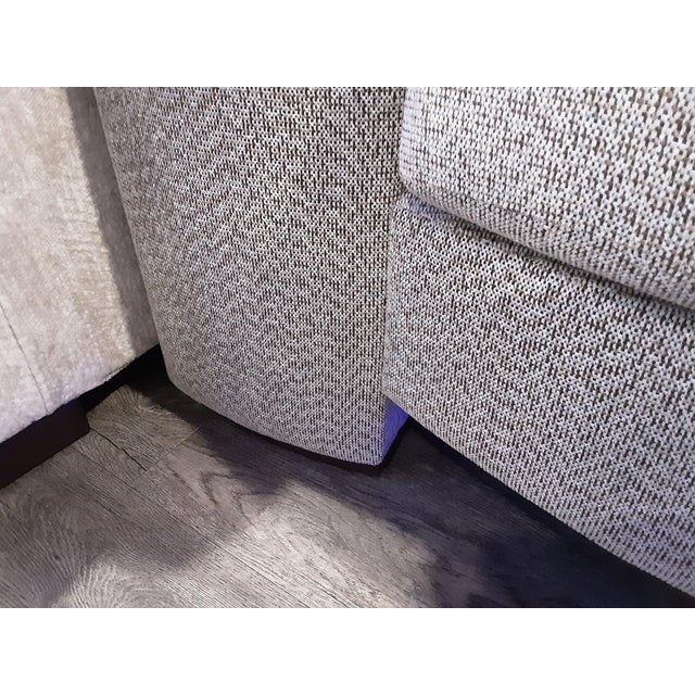 Tan Art Deco Style Couch For Sale - Image 8 of 11