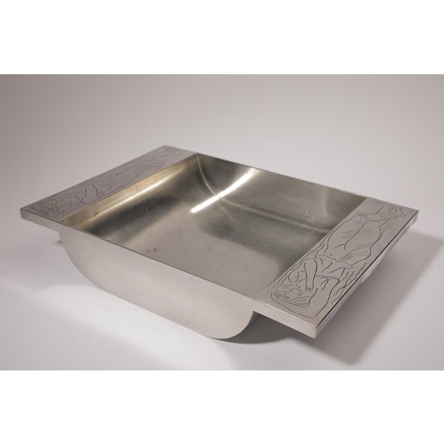 Manufactured for Ystad Metall Motif of sides shows two greek women This piece has an attribution mark, I am sure that it...