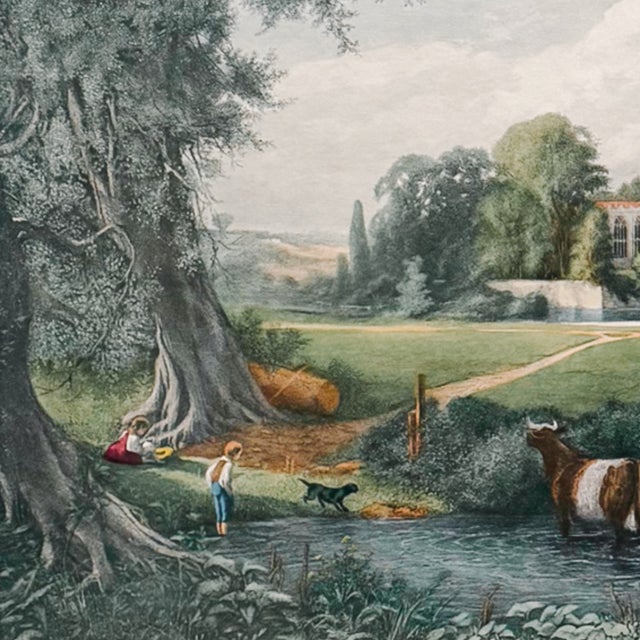 English Late 19th Century Large Framed Vintage Stratford-on-Avon Lithograph by James Fairman For Sale - Image 3 of 11
